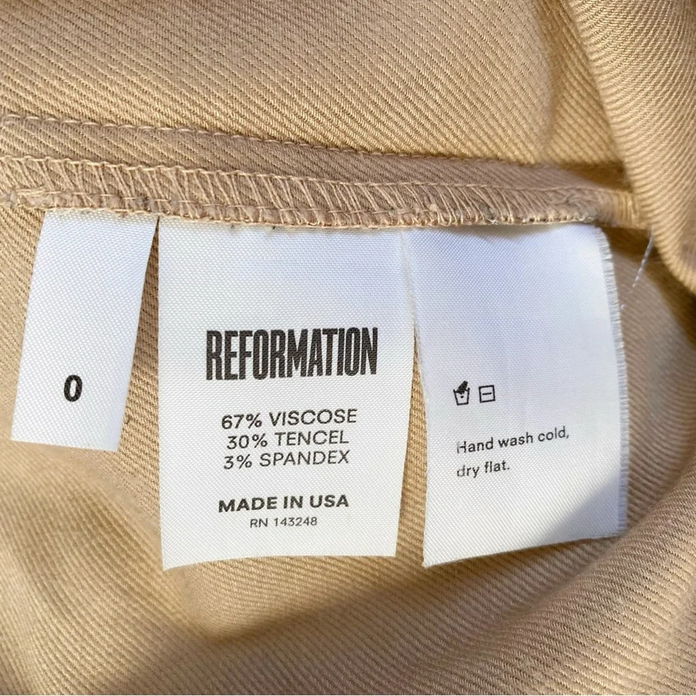 REFORMATION Marlon brown tan black LEOPARD PRINT high waisted crop PANTS - Picture 9 of 11